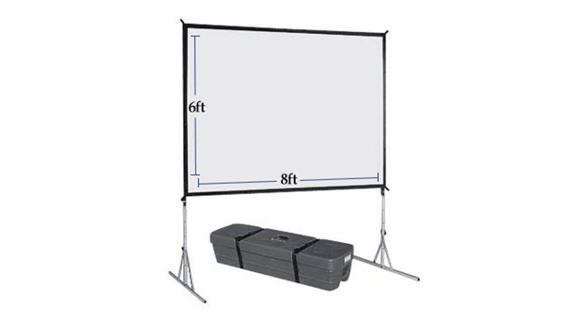 6 by 8 rear fold projector screen for corporate meetings and other events